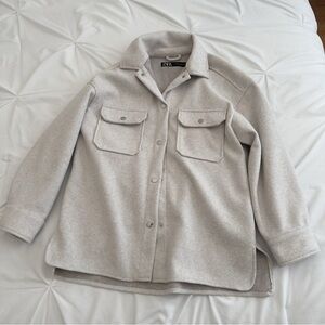 Zara Soft Gray Shacket